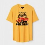 Yellow Unisex Cotton Regular Fit Printed Round Neck T-Shirt