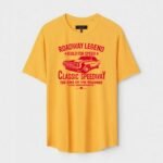Yellow Unisex Polyster Regular Fit Printed Round Neck T-Shirt