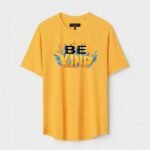 Yellow Unisex Polyster Regular Fit Printed Round Neck T-Shirt