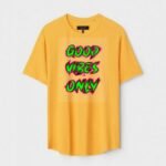 Yellow Unisex Cotton Regular Fit Printed Round Neck T-Shirt