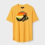 Yellow Unisex Polyster Regular Fit Printed Round Neck T-Shirt
