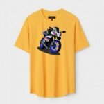 Yellow Unisex Polyster Regular Fit Printed Round Neck T-Shirt