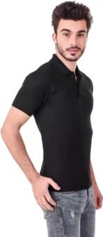 One-H Men's Polo Neck Short Sleeve Casual Tshirt Combo of Maroon, Black, Grey colors (Pack of 3) - Image 3