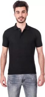One-H Men's Polo Neck Half Sleeve Casual Tshirt Combo of Red, Black, Yellow colors (Pack of 3) - Image 4