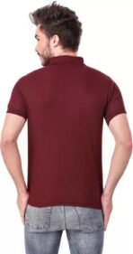 One-H Men's Polo Neck Short Sleeve Casual Tshirt Combo of Dark Blue, Red, Maroon colors (Pack of 3) - Image 2