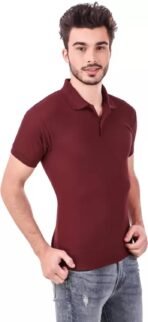 One-H Men's Polo Neck Short Sleeve Casual Tshirt Combo of Red, Maroon, Grey colors (Pack of 3) - Image 4