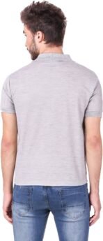 One-H Men's Polo Neck Short Sleeve Casual Tshirt Combo of Red, Maroon, Grey colors (Pack of 3) - Image 2