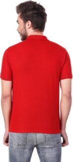 One-H Men's Polo Neck Half Sleeve Casual Tshirt Combo of Red, Black, Yellow colors (Pack of 3) - Image 2